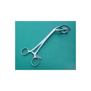 Fórceps de elevador uterino Manual de acero inoxidable alemán Somer, 32mm de ancho de mandíbula, 22,5 cm de longitud, superventas, base de instrumento quirúrgico - Product Image 1