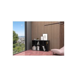 Musvenus Turkish Manufacturer's Hot Selling Modern Twin <b>Bookshelf</b> 7-Shelf Suntalam BLACK Multi-Purpose for Living Room - Product Image 5