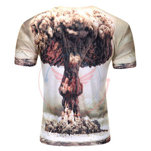 เสื้อยืดซับลิเมชั่นคุณภาพสูงสำหรับผู้ชาย แขนสั้น ระบายอากาศได้ดี แห้งเร็ว เป็นมิตรกับสิ่งแวดล้อม ผลิตจากผ้าโพลีเอสเตอร์/คอตตอนฟลีซ - Product Image 2