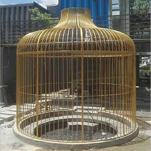 Dekorasyon ve ekran, Metal işçilik, büyük otel restoranları için açık büyük demir işleri kuş kafesleri - Product Image 4