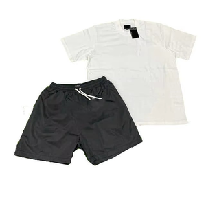 Conjunto deportivo para hombre al por mayor, conjunto de 2 piezas de verano, camisetas de manga corta y pantalones cortos, conjunto de pantalones cortos transpirables informales con estilo - Product Image 6