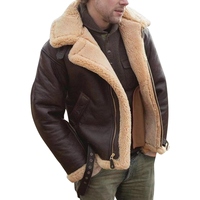 Blouson aviateur en cuir de mouton pour homme, prêt pour l'hiver, col en V, doublure en soie douce, style décontracté, design respirant, sensation de luxe, imprimé numérique