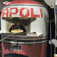 Four à pizza industriel électrique au gaz et au bois, type dôme en briques, grande capacité, 500 degrés, nouveau, haute productivité