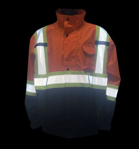 เสื้อกั๊กนิรภัย I viz ANSI Class 1สำหรับฤดูหนาวผ้าบุสองชั้นสะท้อนแสงชุดทำงานกันน้ำพร้อมโลโก้ออกแบบได้ตามต้องการ - Product Image 4