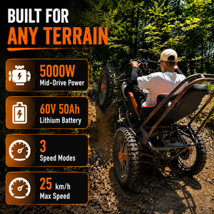 Scooter électrique puissant à double moteur 5000W pour le tout-terrain et les terrains accidentés - Product Image 1
