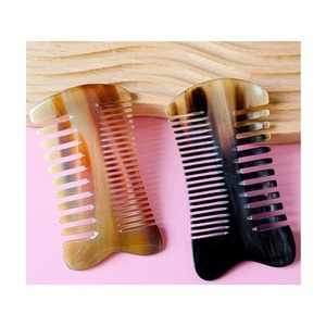 หวีฮอร์นแท้เป็นมิตรกับสิ่งแวดล้อมเครื่องมือทำมือขัดเงาเรียบทำจากเขาเหมาะสำหรับจัดแต่งทรงผมทุกวัน - Product Image 3