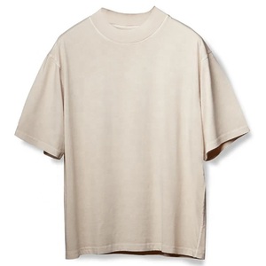 OEM 100% algodón calidad estándar diseñador de secado rápido de manga corta hombro caído Camiseta cuello redondo Camiseta de gran tamaño de los hombres - Product Image 5