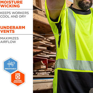 เสื้อเซฟตี้คุณภาพดีเยี่ยม สะท้อนแสง คุณภาพสูง ผลิตตามสั่ง ผ้าคอตตอนผสมโพลีเอสเตอร์ ทรงท็อป ยูนิเซ็กซ์ ผลิตในปากีสถาน สีและโลโก้ตามสั่ง - Product Image 5