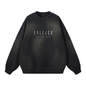 Sudaderas con capucha vintage de peso pesado con logotipo personalizado, sudaderas de lana unisex de gran tamaño lavadas con ácido de algodón 100% - Product Image 1