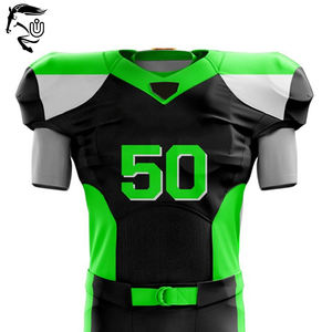 Venta al por mayor de fábrica, diseño personalizado, ropa deportiva de secado rápido, uniforme americano, traje de fútbol de manga corta, conjunto de uniforme de fútbol americano - Product Image 3