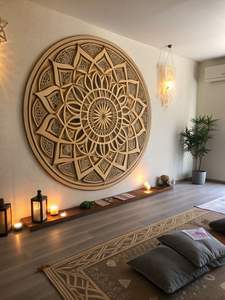 Decoración de Pared de Mandala de MDF con Diseño de Diseñador, Elaborada para una Decoración del Hogar de Primera Calidad con un Toque Artístico Indio - Product Image 6