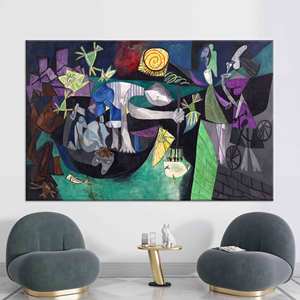 Art mural moderne sur toile imprimée : La pêche nocturne de Picasso, 1P : Gallery Wrapped - Product Image 1