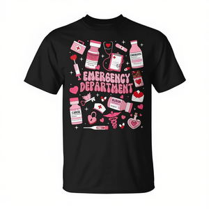 Camiseta Retro para Enfermeras de Emergencias (ED/ER) para el Día de San Valentín, Estilo Vintage, Ropa Promocional - Product Image 2