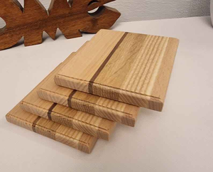 Juego de Posavasos Clásicos de Madera de Nogal, Posavasos Cuadrados Duraderos Hechos a Mano de Primera Calidad, 300 mm de Diámetro, 5 mm de Grosor, por Saniya Handicrafts - Product Image 4