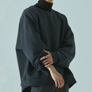 Nouveau sweat-shirt pour homme en coton 100% 350 g/m², coupe oversize, épaules tombantes, broderie imprimée, haute qualité, vente en gros - Product Image 1