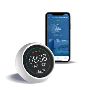 Sıcak satış NDIR CO2 dedektörü hava kalitesi monitör saat çalar saat masaüstü gaz analizörü CO2 metre karbon dioksit dedektörü - Product Image 1