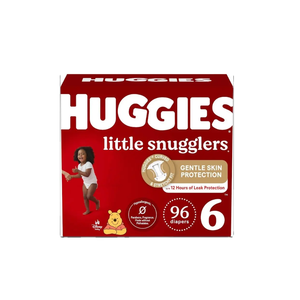 Couches HuggiesTaille 6, couches pour bébés Little Snugglers, taille 6 (35 + Lbs), 96 pièces (2 paquets de 48) - Product Image 1