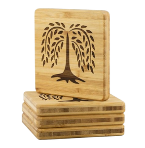 Posavasos de madera de acacia natural, soporte para taza de té de madera maciza, taza de té y café, posavasos de madera de nogal liso para bebidas - Product Image 3