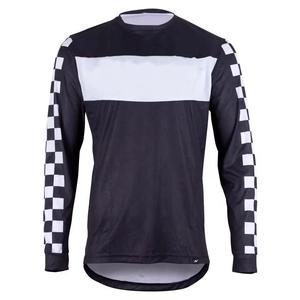 Vente en gros de maillots de cyclisme à manches longues et à séchage rapide personnalisés pour hommes, chemises de moto durables par sublimation - Product Image 5