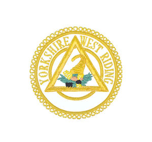 Custom Bullion Embroidered <b>Badges</b> Hand Embroidered Masonic Regalia <b>Badges</b> for Sale - Product Image 3