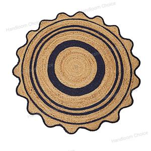 Round Woven Cotton Jute <b>Rug</b> Carpet for Living Room Bedroom Sofa Area Handmade Braided Mat Home Decor Floor Covering - Product Image 6