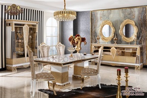 Royal Wooden Hand Carved Classic Luxury Italian Dining <b>Table</b> Set Royal Teak Wood 6 Seater Dining <b>Table</b> Set Royal Dining Set - Product Image 6