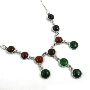 Collar de Plata de Ley 925 con Cuentas Finas de Piedras Preciosas, Joyería de Regalo para Mujer - Product Image 2