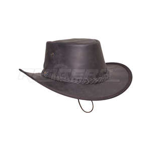 Chapeaux de cowboy en cuir marron, style vintage, chapeaux de ranch, résistants aux intempéries, taille personnalisée, chapeaux de cowboy occidentaux traditionnels - Product Image 4