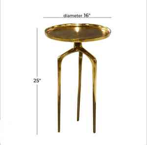 Mesa auxiliar de aluminio moderna y ecológica, diseño minimalista elegante para dormitorios contemporáneos y zonas de estar al aire libre - Product Image 6