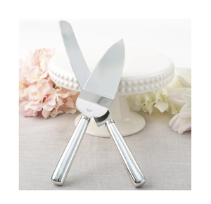 Couteau à découper les gâteaux en métal acier inoxydable 100% et ustensile de service ensemble de couteaux à découper les gâteaux en métal - Product Image 6
