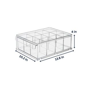 Tiroir de rangement transparent avec séparateurs amovibles 13,8 x 10,2 x 4 pouces, plateau organisateur de vêtements - Product Image 3