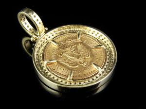 Moneda redonda S925 plata Iced Out Hip Hop joyería Moissanite diamante colgante para hombres y mujeres - Product Image 3