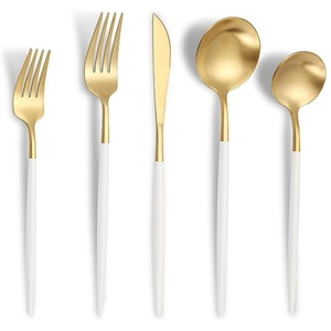Flatware Stainless Steel Silverware Metal <b>Dinner</b> <b>Blue</b> Korean Style Wedding Bulk <b>Blue</b> Cutlery <b>Set</b> for <b>Dinner</b> Parties - Product Image 3