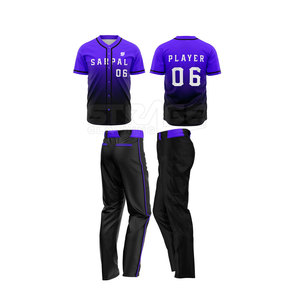 Uniforme de baseball de haute qualité, nouveau design, respirant, grande taille, personnalisable, ensemble de vêtements d'équipe, vente chaude - Product Image 1