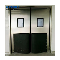Portes battantes de circulation en acier galvanisé ou inoxydable, ouverture fluide, surface résistante pour ateliers