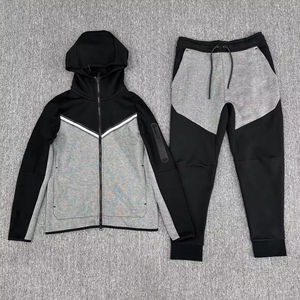 Conjunto de sudadera y pantalones de chándal personalizables 2025 | Chándal de estilo apilado | Ropa de calle de moda Sudadera de dos piezas para hombres y mujeres - Product Image 5