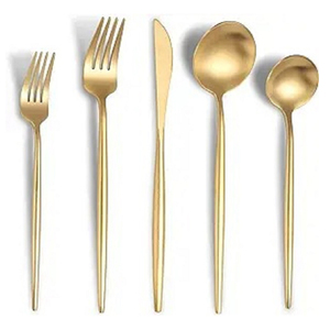 Meilleure qualité de production d'acier inoxydable ensemble de couverts couverts de mariage finition argentée avec long manche rond - Product Image 2