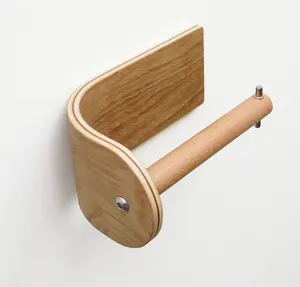 Steam Beech solid wood Toilet paper roll holder Self Manufacture wholesale supplier Paper Holder at lowest cost