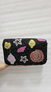 beaded seashell design clutch Indian fully handcrafted purse luxury handmade evening bag <b>for</b> women party <b>wedding</b> fashion <b>handbag</b> - Product Image 5