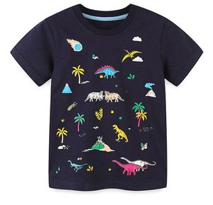 เสื้อยืดคอกลมระบายอากาศของเด็กผู้ชายทรงพอดีตัวปกติผ้าฝ้าย100% พิมพ์ลายการ์ตูนเทคนิคซักได้อย่างยั่งยืน - Product Image 1