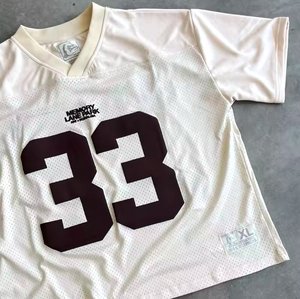 T-shirt en coton 100% unisexe formel sur mesure OEM, tricoté ample, imprimé, séchage rapide, respirant, maillot de football, de course, de sport pour hommes - Product Image 5