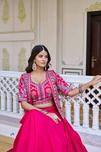 Lehenga Choli avec broderie lourde pour mariage et soirée, Lehenga Choli pour femmes, provenant d'un fournisseur indien - Product Image 5