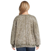 Sweat-shirt oversize uni pour femmes, sweat-shirt tendance pour adolescentes, streetwear Y2K, mode automne-hiver, col rond, 100% coton
