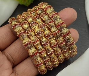 Elegantes brazaletes completos de nuevo color Recién llegados Diseños antiguos para mujeres Conjuntos de Boda nupcial de acero inoxidable - Product Image 4