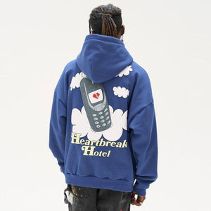 Streetwear Hip Hop personnalisé 100% coton sweat à capuche imprimé bouffant lourd pull-over impression 3d bouffante sweats à capuche pour hommes - Product Image 5