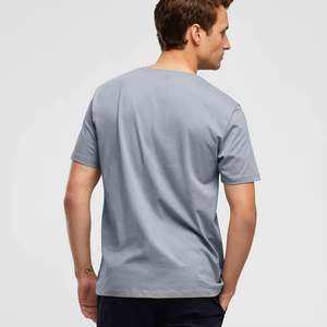 Vente en gros de t-shirts en coton pour hommes, col rond, basiques, personnalisables - Product Image 6