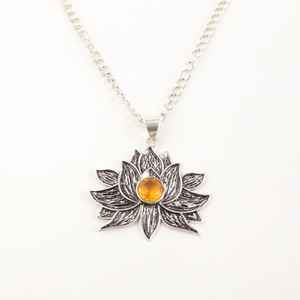 Collar Elegante Hecho a Mano con Gema de Citrino en Forma de Pera, Chapado en Oro sobre Plata de Ley 925, Regalo de Piedra de Nacimiento de Noviembre para Mujer - Product Image 3