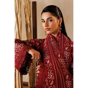 Ensemble de costume 3 pièces pour femme Lawn EL26-D05 non cousu 100% coton - Product Image 4