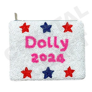 Dolly 2024 pochette à monnaie perlée belle pochette à monnaie perlée personnalisée portefeuille pour femmes pochette à monnaie à la mode avec - Product Image 1