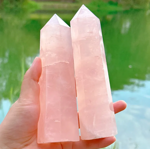 หอหินควอทซ์สีชมพูขนาดใหญ่ประดับหินอัญมณีธรรมชาติสีชมพูกุหลาบควอทซ์ชี้เป็นกลุ่มหินควอตซ์คริสตัล - Product Image 3